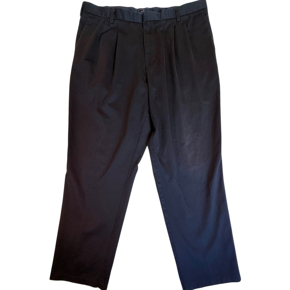 Dockers Chino Pants Mens 40x32 Black Pleated D3 Classic Fit
